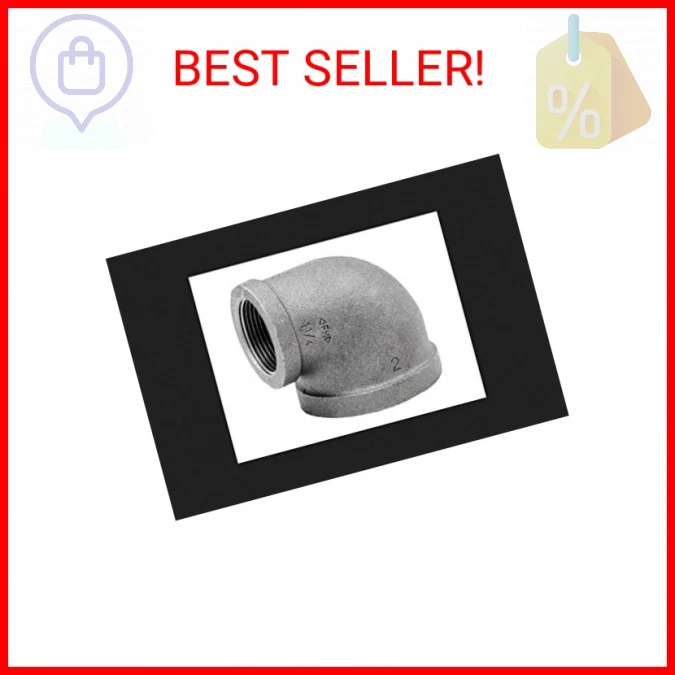 Anvil 8700124459, Malleable Iron Pipe Fitting, 90 Degree Elbow, 3/8" x 1/4" NPT  - Image 1 of 1