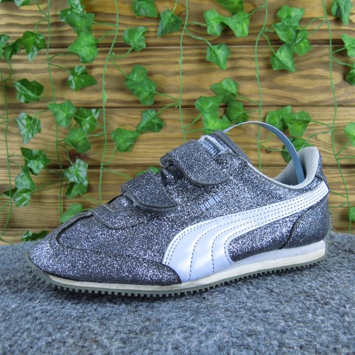 Sneaker PUMA Sparkle Girl Y 3 Medium Atletica Argento Gancio e Passante Sintetico