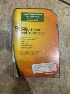 Microsoft MS Office 2007 Famille et Étudiant pour 3 PC Anglais Complet = NEUF BOÎTE Retail = - Photo 1/5