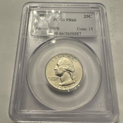 1957 Washington Quarter Proof PCGS PR 66 - Image 1 of 4