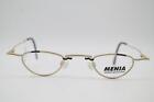 Vintage Brille MENIA 4195 Gold Schwarz Silber Oval Brillengestell eyeglasses