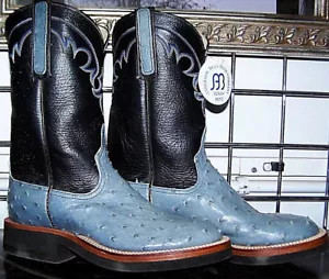 Anderson Bean Azul Jean Completo Quill Avestruz Crepé Vaquero Botas 5C Mujer 6 - - Imagen 1 de 4