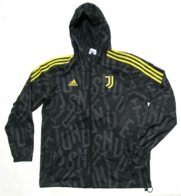 Chaqueta con Capucha Adidas Juventus F.C Para Hombre Cortavientos, Nueva Serie A Oro Fútbol L Foto 1 de 3