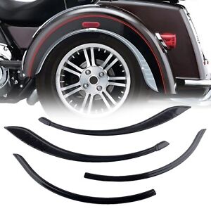 Motorcycle ABS Fender Flares Skirts Trim Accent Fit For Harley Tri Glide FLHTUTG