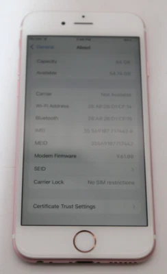 Apple iPhone 6s A1688 64 GB Rosa DESBLOQUEADO *USADO* LEER* Foto 1 de 4
