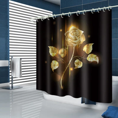 Золотой ковер для ванной душа розовая занавеска толстый коврик противоскользящая крышка унитаза - Изображение 1 из 4