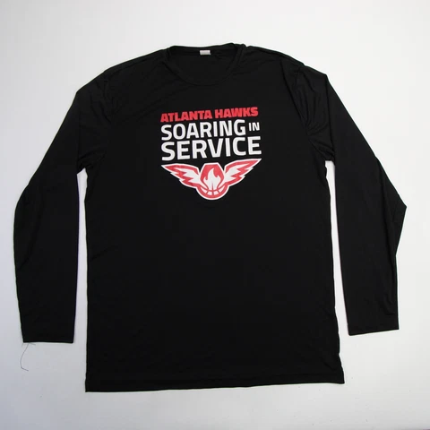 Atlanta Hawks Sport-Tek Long Sleeve Shirt Men's Black Used Cover