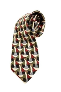 PAUL RODON COUTURE men’s half moon print neck tie - Picture 1 of 3