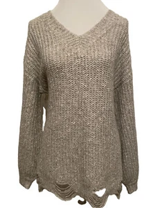 Andree By Unit Damen Pullover Großer V-Ausschnitt Langarm Design Used Saum - Bild 1 von 7