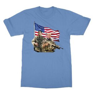 Presidential Soldiers: Ronald Reagan & Donald Trump USA Flag Men's T-Shirt