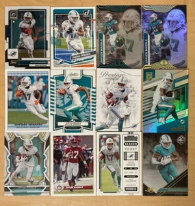(21) JAYLEN WADDLE CARD LOT 2022-2023 LIMITED, ILLUSION, ELITE, OPTIC, CERTIFIED - Picture 1 of 3