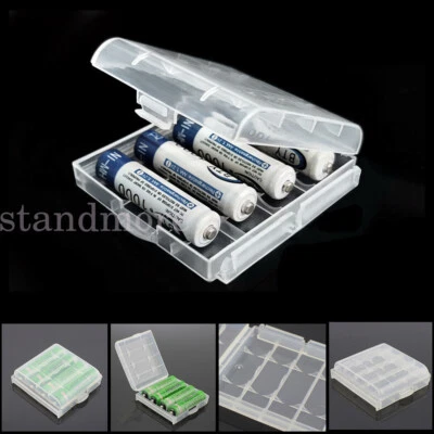 2/4 Hard Plastic Case Holder Storage Box Cover for Rechargeable AA AAA Batteries - Image 1 of 4