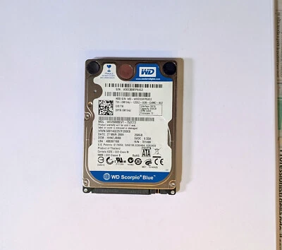 NON FUNZIONA HARD DISK INTERNO 2,5" 250GB WD SCORPIO BLUE 256GB SATA SCHEDA - Immagine 1 di 4