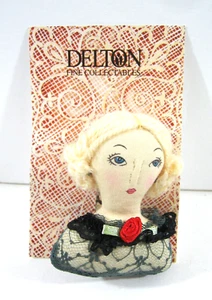 Broche vintage Delton coleccionable cabeza de busto #6 por amor a ella - Imagen 1 de 1