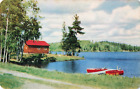 Postcard Bay Fish Canoe Pinewood Lodge Granite Lake Kenora Ontario Canada