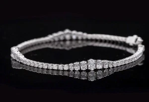 IGI Certified 4.85CT Lab Grown Diamond Women's Tennis Bracelet Solid 925 Silver - Picture 1 of 7