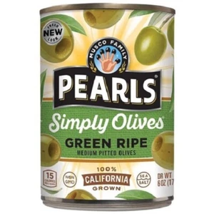 Pearls Simply Olives Green Ripe Medium Pitted Olives - Picture 1 of 1