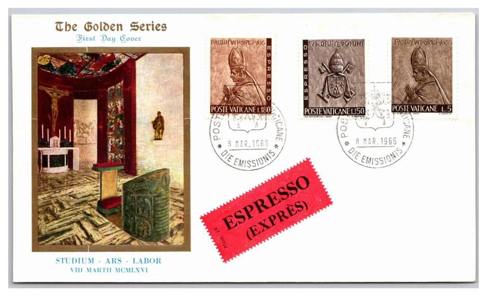 VATICAN Cubierta a todo color en caché sin dirección sin sellar primer día de emisión V23 Foto 1 de 1