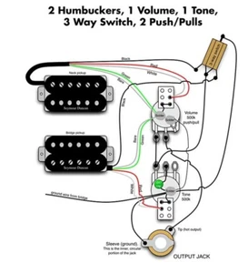 Prewired Guitar Harness Kit 2 Push-pull Pot & 1 Straight 3 Way Toggle Switch - Picture 1 of 3