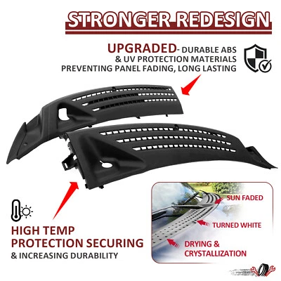 For 2004-08 Ford F-150 Outer Windshield Window Wiper Cowl Cover Panel Right Left Foto 1 de 4