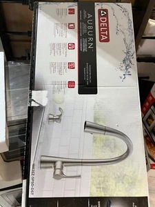 Delta  Kitchen Faucet Single Handle Pull-Down 19835Z-SD-DST Auburn   Spotshield - Picture 1 of 10