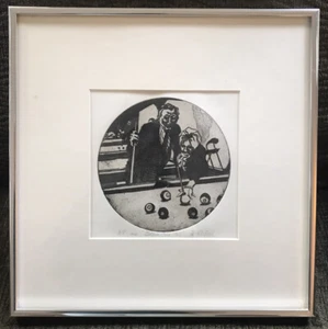 Golden Cue 1965 Artwork 11/78 R D Hall print billards pool - Picture 1 of 4