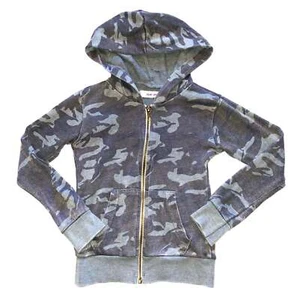 Play Six girls camouflage zip hoodie long sleeve top with kangaroo pocket 4 - Picture 1 of 1