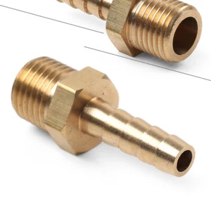 Brass Male Thread M12 M12x125 to Barb 6mm 1/4 Connector Hose Fitting Adapter - Picture 1 of 10