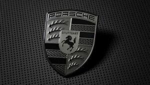 Genuine Porsche 992 Macan Panamera Taycan Turbo "Turbonite" Hood Crest Emblem