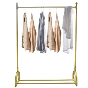Commercial Gold Garment Rack Boutique Coat Display Hanger+Single Rod 160cm - Picture 1 of 12