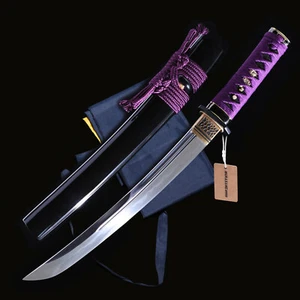 Tanto Sword Clay Tempered T10 Stahl Real Hamon UNKUBI-ZUKURI Klinge rasiermesserscharf - Bild 1 von 12