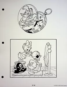 Guía oficial de licencias de producción de estudio de DuckTales 1987 página de diseño de animación - Imagen 1 de 2