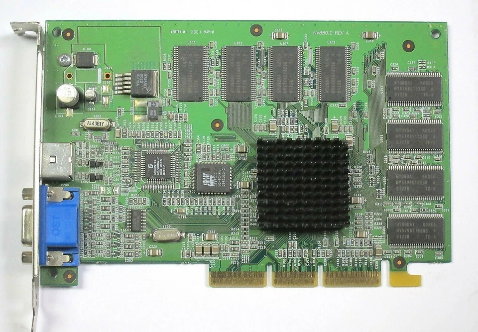 NVIDIA NV880.0 GeFORCE 2MX 64MB AGP VGA VIDEO CARD S/VIDEO SCHOOL SURPLUS - Image 1 of 1