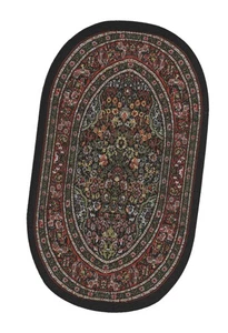 Alfombra roja pequeña ovalada para casa de muñecas escala 12 - Imagen 1 de 1