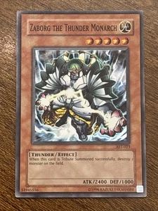 Zaborg the Thunder Monarch AST-023 Ancient Sanctuary Unlimited Super Rare LP - Picture 1 of 22