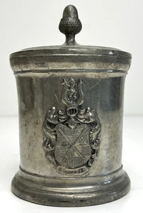 Bayreuther Eichala GG Sturm Deutscher Peltre Stein Tapa Alemania 6" H - Imagen 1 de 18