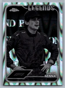 2024 Topps Chrome Formula 1 #188 Ayrton Senna Black And White RayWave Refractors - Picture 1 of 2