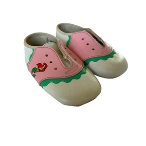 The Little Mermaid Ariel Vintage Baby Girls Sz 3 Soft Sole Lace Up Shoes - Picture 1 of 6