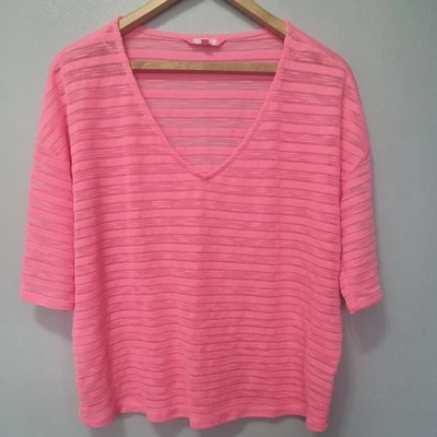 Excelente Top Rosa Manga Corta Cuello en V Talla 12 de NEXT Foto 1 de 4