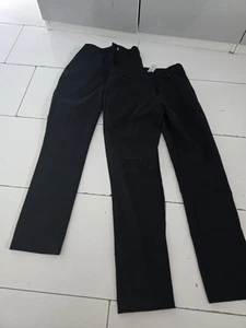 2 Adjustable Boys Black Smart Suit School Trousers 14-15 Years - Picture 1 of 6