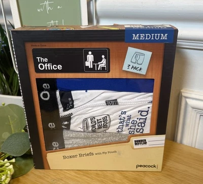 Paquete de 3 calzoncillos boxer The Office TV Show con bolsa antimoscas para hombre M (31-34) nuevos Foto 1 de 4