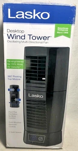 Lasko T13310 Personal Oscillating Table Tower Fan – Small Quiet Portable