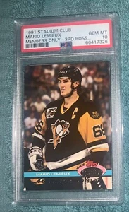 1991 STADIUM CLUB MEMBERS ONLY MARIO LEMIEUX 3RD ROSS TROPHY JUST GRADED PSA 10 - Picture 1 of 2