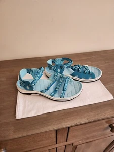 Women's L.L. Bean Turquoise Discovery Sport Athletic Adjustable Sandals Size 8 M - Picture 1 of 6