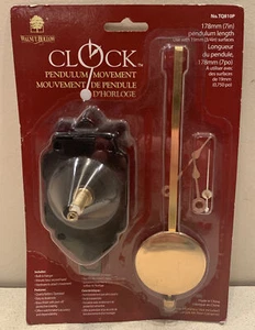 Walnut Hollow Pendulum Clock Movement for 3/4-inch Surfaces 7 inch Brass Finish - Picture 1 of 4