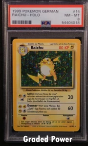 Base Set Unlimited German Raichu GERMAN PSA 8 HOLO (4018) 14/102 Pokemon - Picture 1 of 1