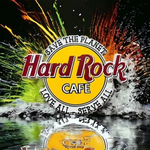 Hard Rock Cafe Gummi Kühlschrank Magnet Save the Planet Love All Servieren All - Bild 1 von 6