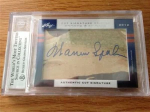 MONTE IRVIN / WARREN SPAHN - 2012 Leaf Sports Icons - Dual Cut Signatures - 3/8 - Picture 1 of 1