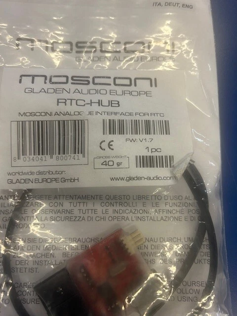 MOSCONI GLADEN RTC-HUB AMPLIFIER REMOTE CONTROL FOR SELECT CAR AMPS - Image 1 of 2
