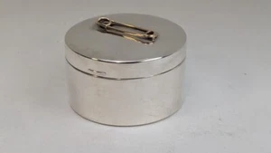 Vintage Sterlingsilber Baby 14k Sicherheitsnadel bedeckt Kommode Box Behälter - Bild 1 von 8